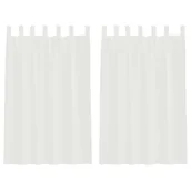 Zasłony - vidaXL Zasłony woalowe z pętelkami 2 szt. Białe 140x175 cm - miniaturka - grafika 1