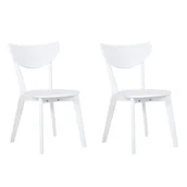 Krzesła - Beliani Zestaw 2 krzeseł do jadalni biały ROXBY - miniaturka - grafika 1