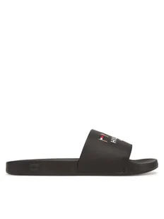 Tommy Hilfiger Klapki Flags Pool Slide FM0FM05431 Czarny - Klapki i japonki męskie - miniaturka - grafika 1