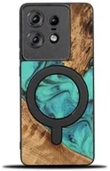 Etui i futerały do telefonów - Bewood Drewniane etui do Motorola Edge 50 Pro, Unique Turquoise do MagSafe - miniaturka - grafika 1