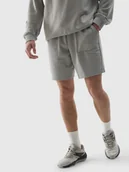 Spodenki męskie - Spodenki dresowe męskie 4F 4FWSS24TSHOM330-25S Szary - miniaturka - grafika 1