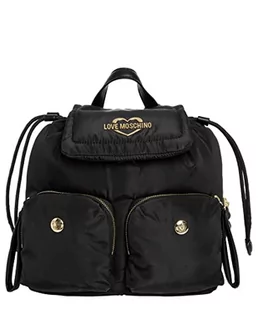 Love Moschino Damski plecak Borsa nylon Pu Nero, wielokolorowy, 29 x 26 x 17 - Torebki damskie - miniaturka - grafika 1