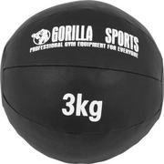 Piłki do ćwiczeń - Gorilla Sports Piłka lekarska ze skóry syntetycznej 3kg (100783-00019-0008) - miniaturka - grafika 1