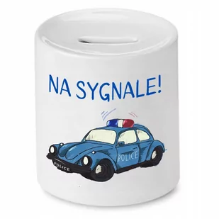 SKARBONKA DLA POLICJANTA NA SYGNALE! PREZENT z Nadrukiem ze Zdjęciem - Skarbonki - miniaturka - grafika 1