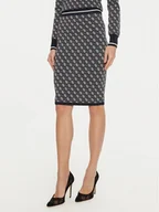 Spódnice - Guess Spódnica ołówkowa Lise W4BD53 Z37K0 Granatowy Slim Fit - miniaturka - grafika 1