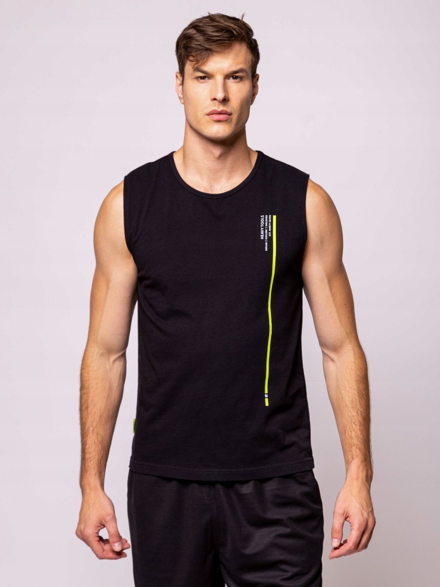 HEAVY TOOLS MĘSKA KOSZULKA BEZ RĘKAWÓW BRUNO CZARNA BLACK ROZMIAR XL