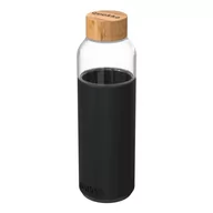 Shakery i bidony sportowe - QUOKKA Quokka Flow Butelka na wodę ze szkła 660 ml (Black) 40007 - miniaturka - grafika 1