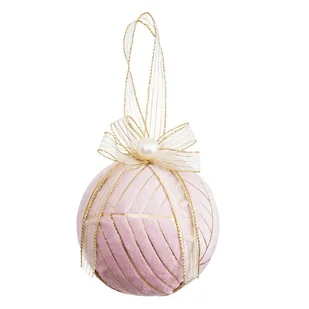 Bombki choinkowe różowy materiał piankowy 10 x 10 x 10 cm (3 sztuki) - Bombki - miniaturka - grafika 1