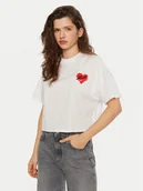 Koszulki i topy damskie - KARL LAGERFELD T-Shirt A1W17074 Biały Regular Fit - miniaturka - grafika 1