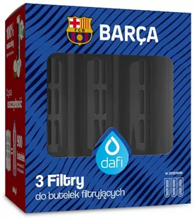 ZESTAW 3 filtry do butelki Dafi SOFT i SOLID FC Barcelona czarny - Wkłady filtrujące - miniaturka - grafika 1