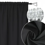 Zasłony - ZASŁONA 145x220cm Zasłony Czarna na Taśmie Żabki - miniaturka - grafika 1
