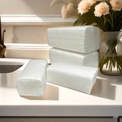 Inne - TEMU 4-pak ręczników papierowych z wysokiej jakości drzewnej - wyjątkowo pojedyncze arkusze, chłonne, miękkie i wygodne ręczniki do rąk do kuchni, - miniaturka - grafika 1