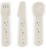 Sztućce dla dzieci - Sztućce Dla Dzieci Foodie Happy Dots Sand Done By Deer - miniaturka - grafika 1