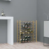 Stojaki na wino - Lumarko Stojak na 48 butelek wina, złoty, metalowy - miniaturka - grafika 1