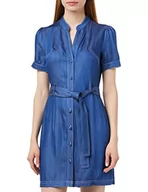 Sukienki - Naf Naf KORINE R1 Sukienka koktajlowa, Granbray, Normalna Damska, Niebieski Chambray, 40 - miniaturka - grafika 1