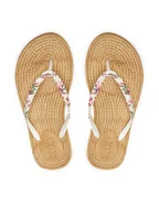 Klapki i japonki damskie - Roxy Japonki ARJL101004 Biały - miniaturka - grafika 1