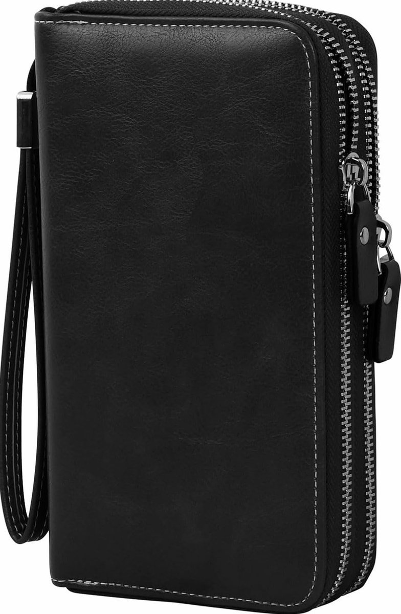 PORTFEL DŁUGI SKÓRZANY UNISEX POJEMNY MIĘKKI ORGANIZER RFID PASEK
