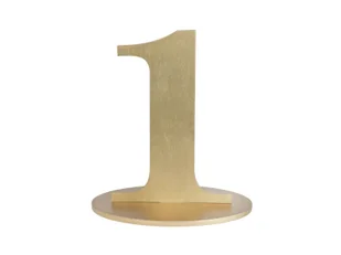 Dekoracja stołu cyfra jeden złota - 1 szt. - Wesele i ślub - miniaturka - grafika 1