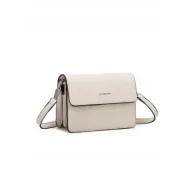 Torebki damskie - Beżowa Urocza Damska LISTONOSZKA LUIGISANTO Dopinany Pasek Skóra Eko - miniaturka - grafika 1