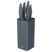 Noże kuchenne - Zestaw noży bloku 6 elementów grafitowy - miniaturka - grafika 1