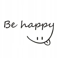 Naklejki na ścianę - Napis na ścianę naklejka 100x50cm wybór koloru uśmiech :P - Be happy 223 - miniaturka - grafika 1