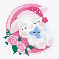 Malowanie po numerach - Ideyka Malowanie po numerach - Śpiący króliczek 30x30cm - miniaturka - grafika 1