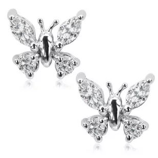 Srebrne kolczyki motyle z cyrkoniami Staviori - Biżuteria dla dzieci - miniaturka - grafika 1