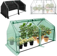 Szklarnie ogrodowe - YUENFONG Mini szklarnia do ogrzewania roślin szklarnia do pomidorów z drzwiami zwijanymi, szklarnia foliowa do pomidorów, 180 × 90 × 90 cm, zielona - miniaturka - grafika 1