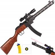 Zabawki militarne - Pistolet Na Kulki Plastikowe Karabin Z Laserem Imitacja Broni Replika - miniaturka - grafika 1
