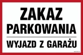Systemy ekspozycyjne i znaki informacyjne - SA022 ZAKAZ PARKOWANIA, FN - FOLIA SAMOPRZYLEPNA; (600X400MM) - miniaturka - grafika 1