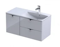 Szafki łazienkowe - Oristo Szafka wisząca SIENA 100 cm z umywalką AMELIA, PRAWA BIAŁY POŁYSK OR45-SD2S-60-1 + OR45-SN1S-40-1 + UME-AM-100-92-P - miniaturka - grafika 1