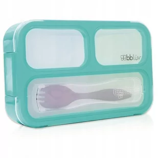 BABY&TRAVEL BBluv Lunchbox z widelcem Bento niebieski 3m+ 1szt. - Lunch boxy - miniaturka - grafika 2