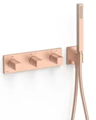 Baterie wannowe i prysznicowe - Bateria podtynkowa TRES B-system 24-K Matowe Różowe złoto 30725401OPM - miniaturka - grafika 1