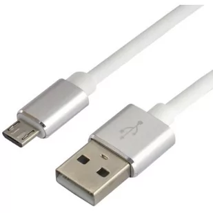 everActive Kabel przewód silikonowy USB micro USB everActive CBS-1MW 100cm z obsługą szybkiego ładowania do 2,4A biały CBS-1MW - Kable USB - miniaturka - grafika 1