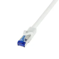Patchcordy - LogiLink C6A011S kabel sieciowy Biały 0,25 m Cat6a S/FTP (S-STP) - miniaturka - grafika 1