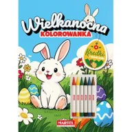Kolorowanki, wyklejanki - Wielkanocna kolorowanka z kredkami i naklejkami - miniaturka - grafika 1