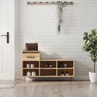 Wieszaki i stojaki - vidaXL Szafka na buty, dąb sonoma, 102x36x60 cm - miniaturka - grafika 1