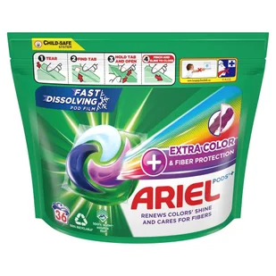 Kapsułki do prania ARIEL Complete Fiber Protection - 36 szt. - Woda - miniaturka - grafika 1
