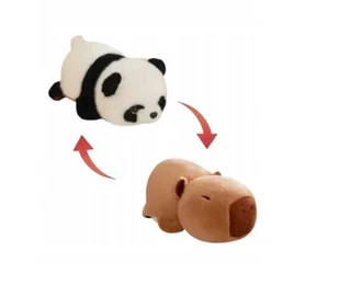 TM TOY Maskotka dwustronna KAPIBARA & PANDA duża 35 cm - Maskotki i pluszaki - miniaturka - grafika 1