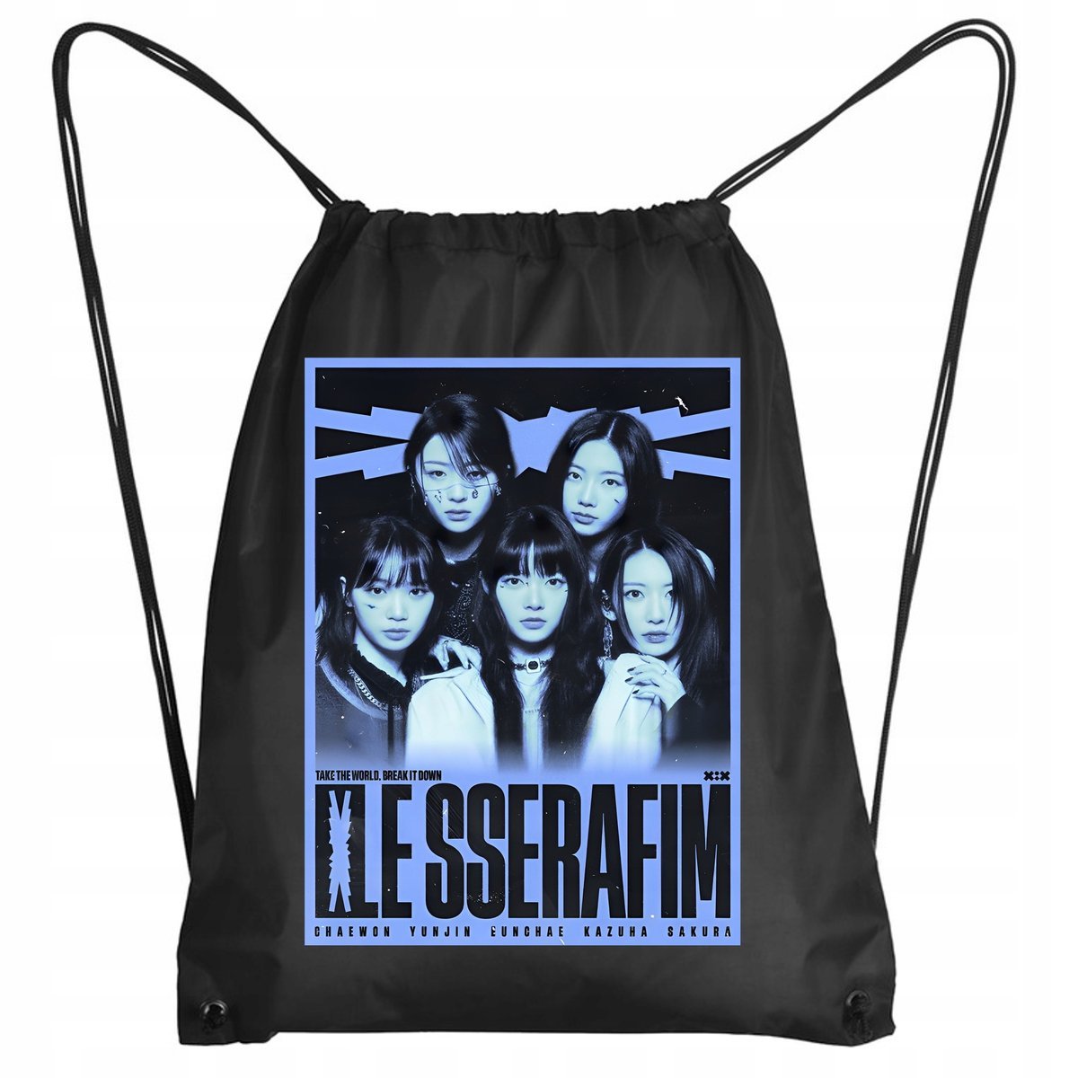 PLECAK LE SSERAFIM WOREK K-POP PREMIUM CZARNY P375