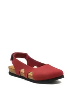 Baleriny - Comfortfusse Skórzane baleriny w kolorze czerwonym - miniaturka - grafika 1
