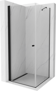 Kabiny prysznicowe - Mexen Pretoria kabina prysznicowa uchylna 100x100 cm, transparent, czarna - 852-100-100-70-00 - miniaturka - grafika 1