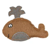 Zabawki dla kotów - BARRY KING Wieloryb z mocnego materiału brązowy 11 x 9 cm - miniaturka - grafika 1