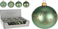 Bombki - Bombka Świąteczna 8cm Zielona 4 Rodzaje - miniaturka - grafika 1