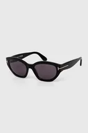 Okulary przeciwsłoneczne - Tom Ford okulary przeciwsłoneczne damskie kolor czarny FT1086_5501A - miniaturka - grafika 1