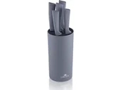 Noże kuchenne - Zestaw noży w bloku GERLACH Smart Grey 5 szt. - miniaturka - grafika 1