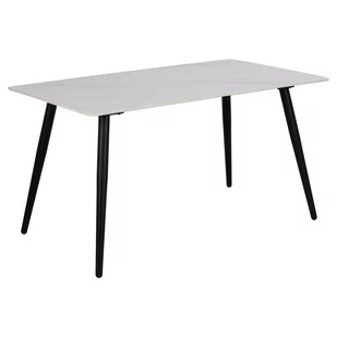 Actona Stół Obiadowy Do Jadalni Klarens 75X140X80 Biały + Czarny - Stoły - miniaturka - grafika 1