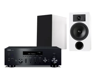 Yamaha R-N600A (czarny) + Tesi 3 (biały) - Zestawy stereo - miniaturka - grafika 1