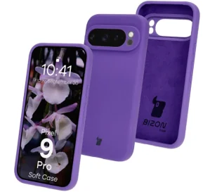 Bizon Silikonowe etui Soft Case do Google Pixel 9 Pro, fioletowe - Etui i futerały do telefonów - miniaturka - grafika 1