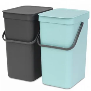 Brabantia Kosz podwójny do segregowania odpadów szafkowy Sort & Go 2 x 12l 109980 - Kosze na śmieci - miniaturka - grafika 1